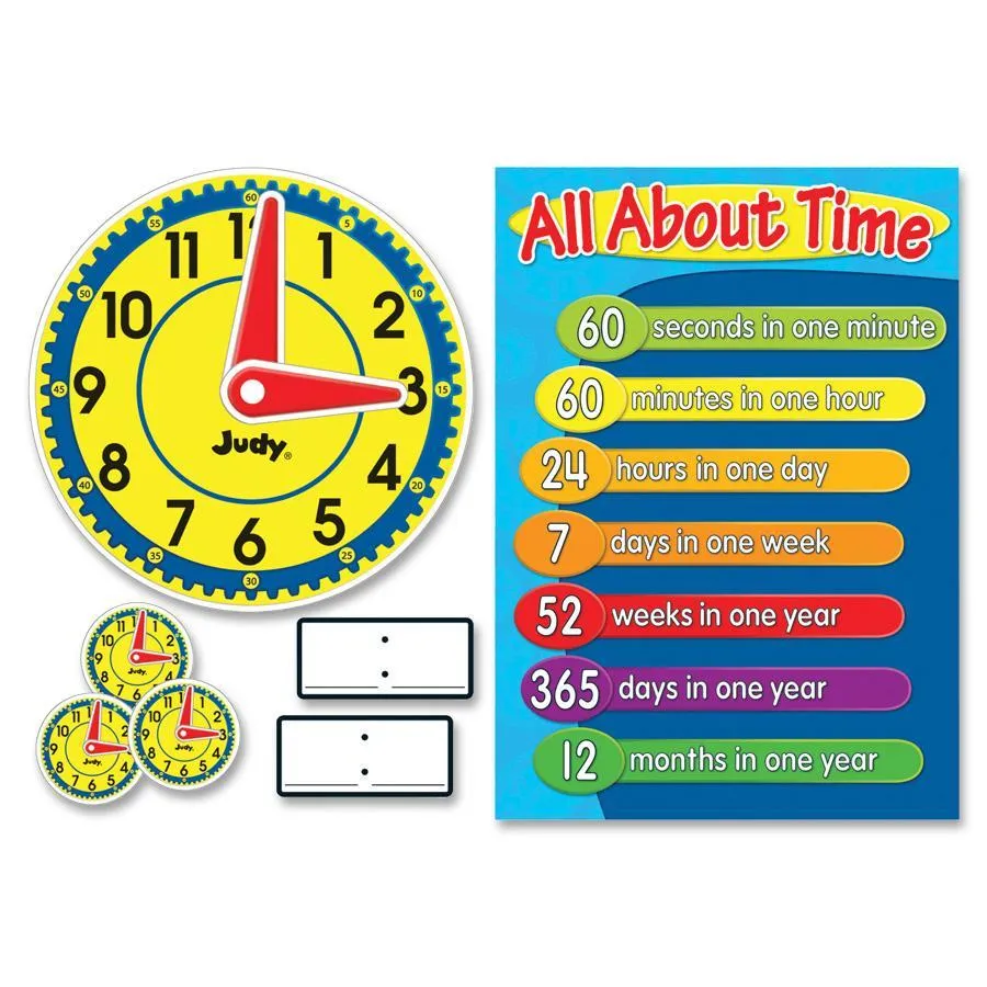 Carson-Dellosa Judy Clock Bulletin Board Set