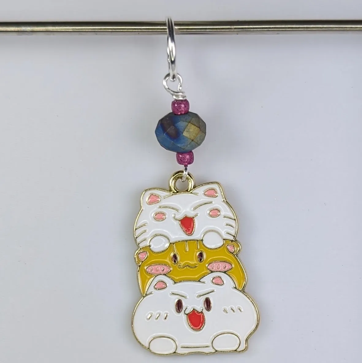 Cat Stack Stitch Markers & Earrings