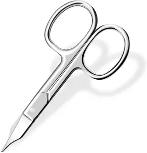 CGBE Premium Manicure Nail Scissors Multi-purpose Stainless Steel Cuticle Pedicure Beauty Grooming Kit for Eyebrow, Eyelash, Dry Skin Straight Blade (Blue)