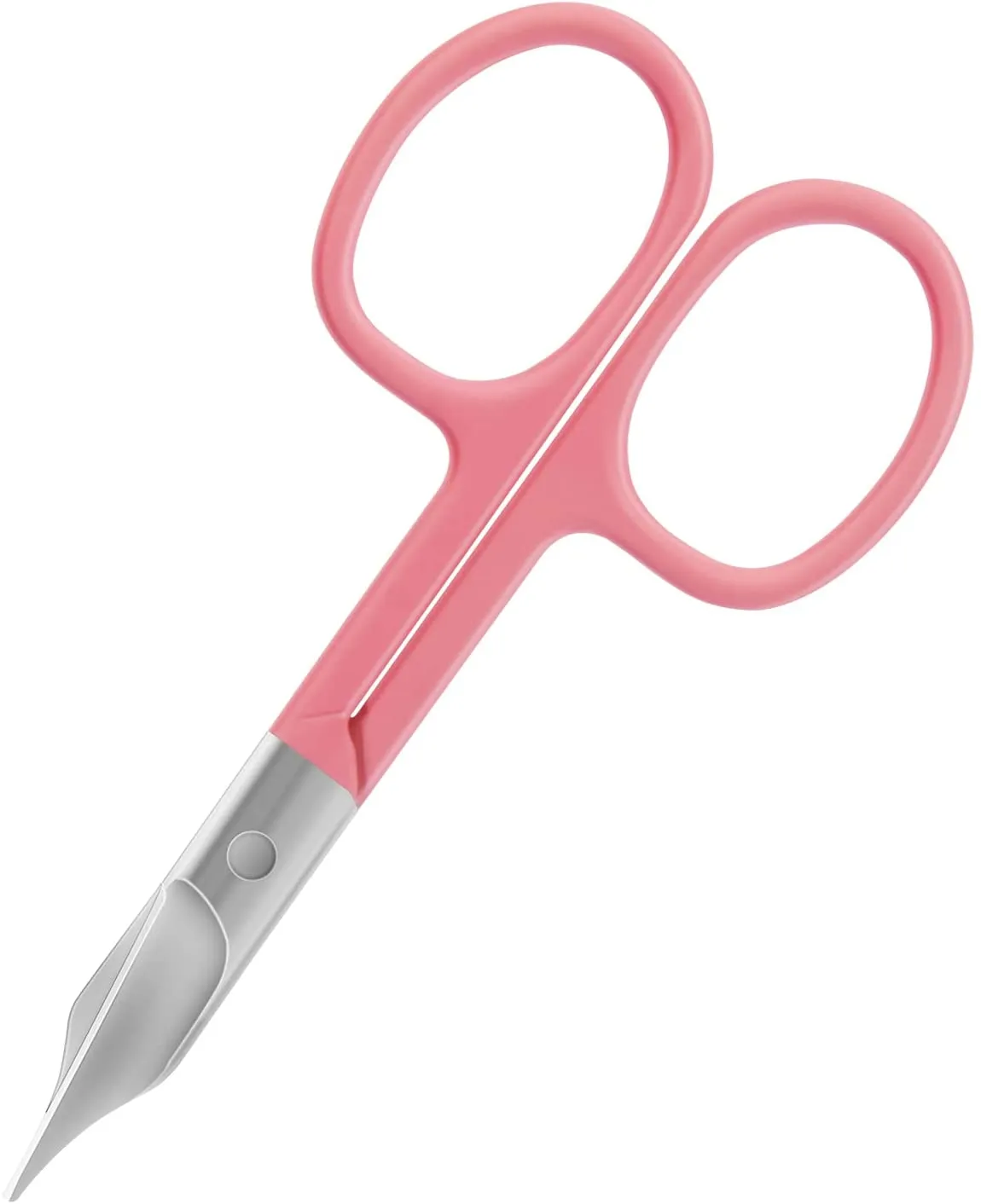 CGBE Premium Manicure Nail Scissors Multi-purpose Stainless Steel Cuticle Pedicure Beauty Grooming Kit for Eyebrow, Eyelash, Dry Skin Straight Blade (Blue)