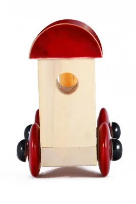 Channapatna Wooden Train Engine Toy (Red)