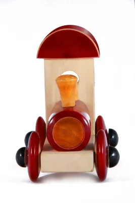 Channapatna Wooden Train Engine Toy (Red)