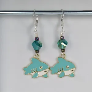 Chibi Shark Earrings & Stitch Markers