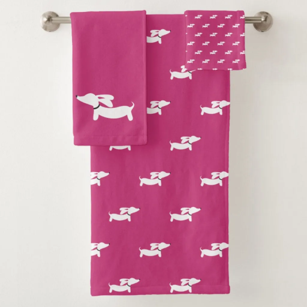 Dachshund Bathroom Towel Sets