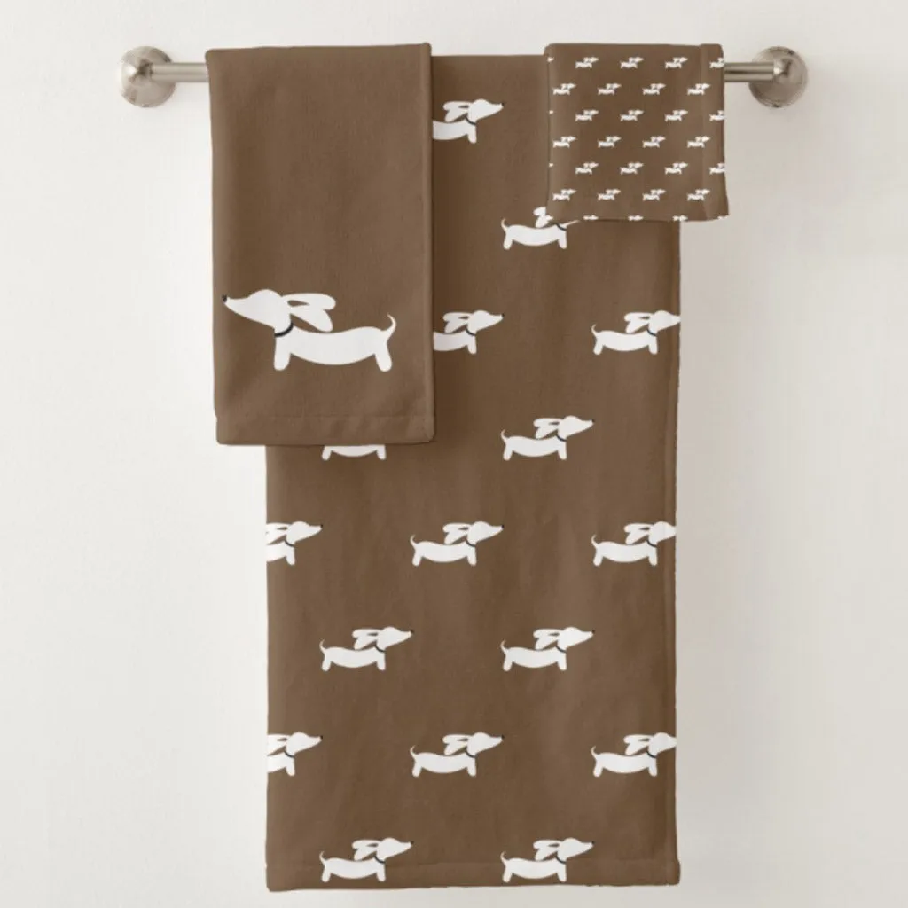 Dachshund Bathroom Towel Sets