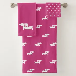 Dachshund Bathroom Towel Sets