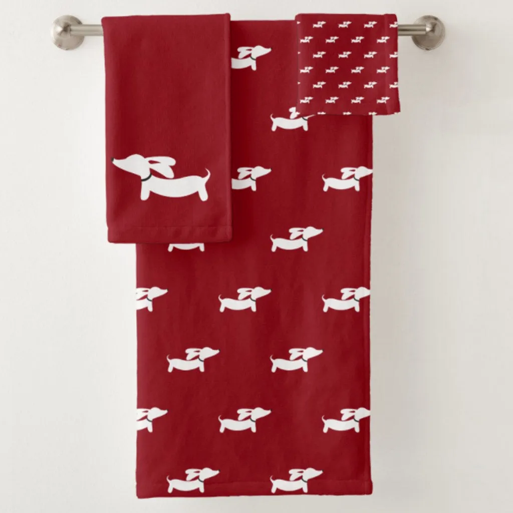 Dachshund Bathroom Towel Sets