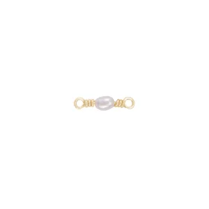 Double Wrapped Noa Pearl Charm - Gold