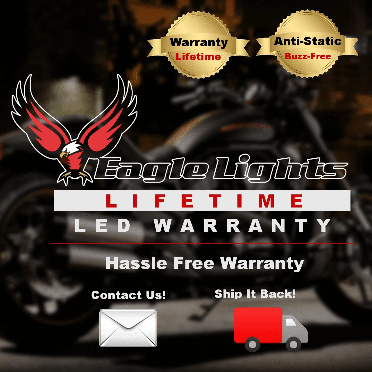 Eagle Lights SLIM LINE LED Projection Headlight for 1998 - 2013 Harley Davidson Road Glide
