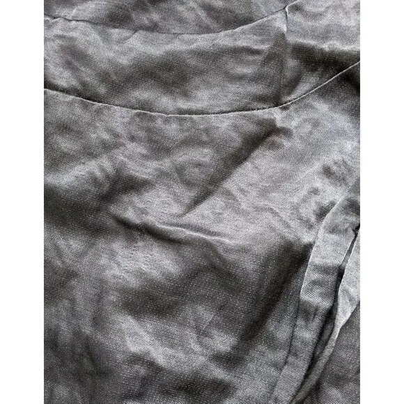 Eileen Fisher Skirt Gray Steel Satin Graphite Knee Length Business Casual 6P
