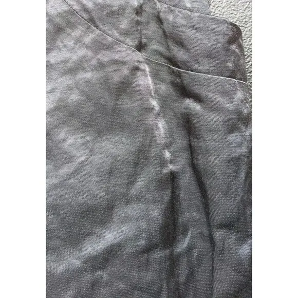 Eileen Fisher Skirt Gray Steel Satin Graphite Knee Length Business Casual 6P