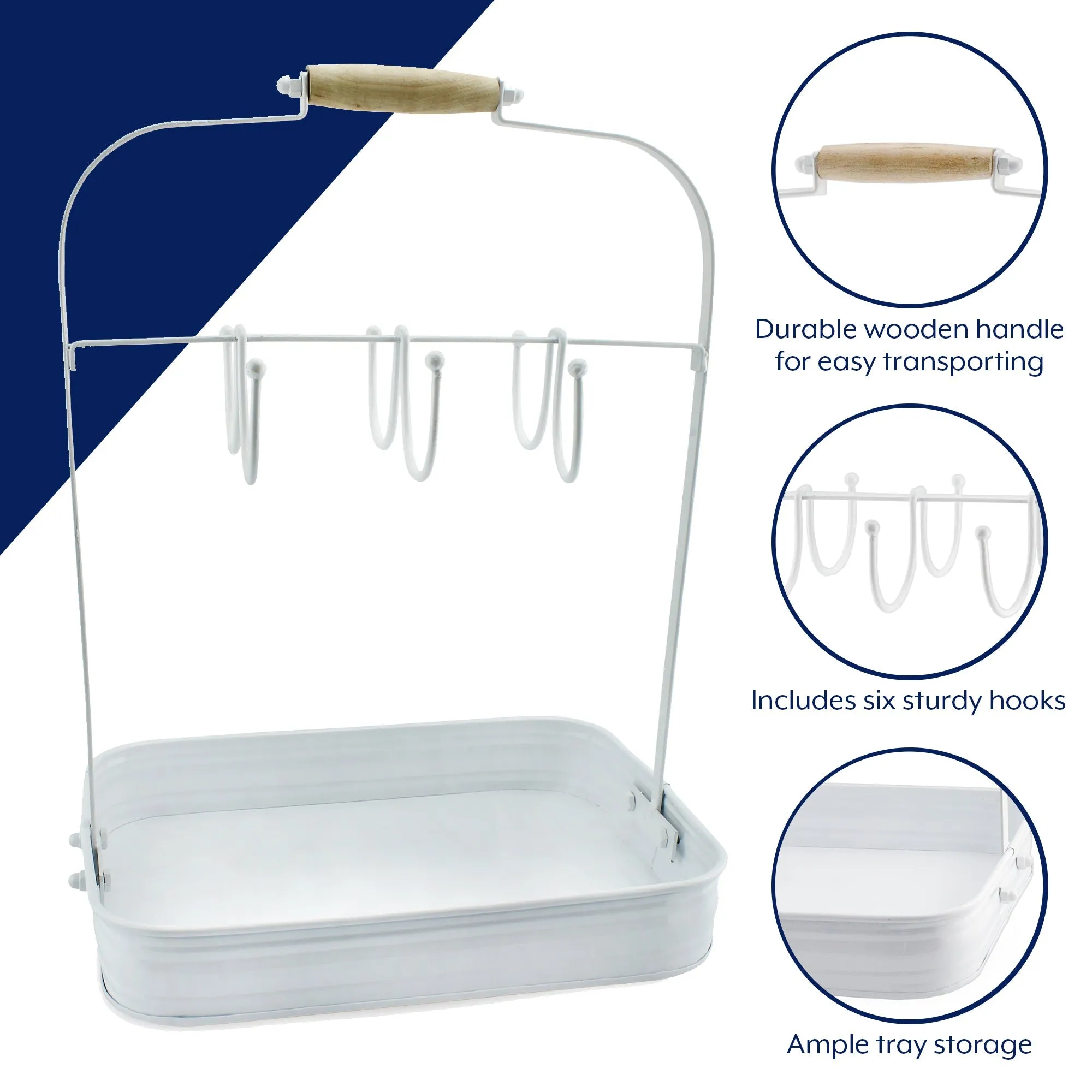 Enamelware Coffee Mug Rack