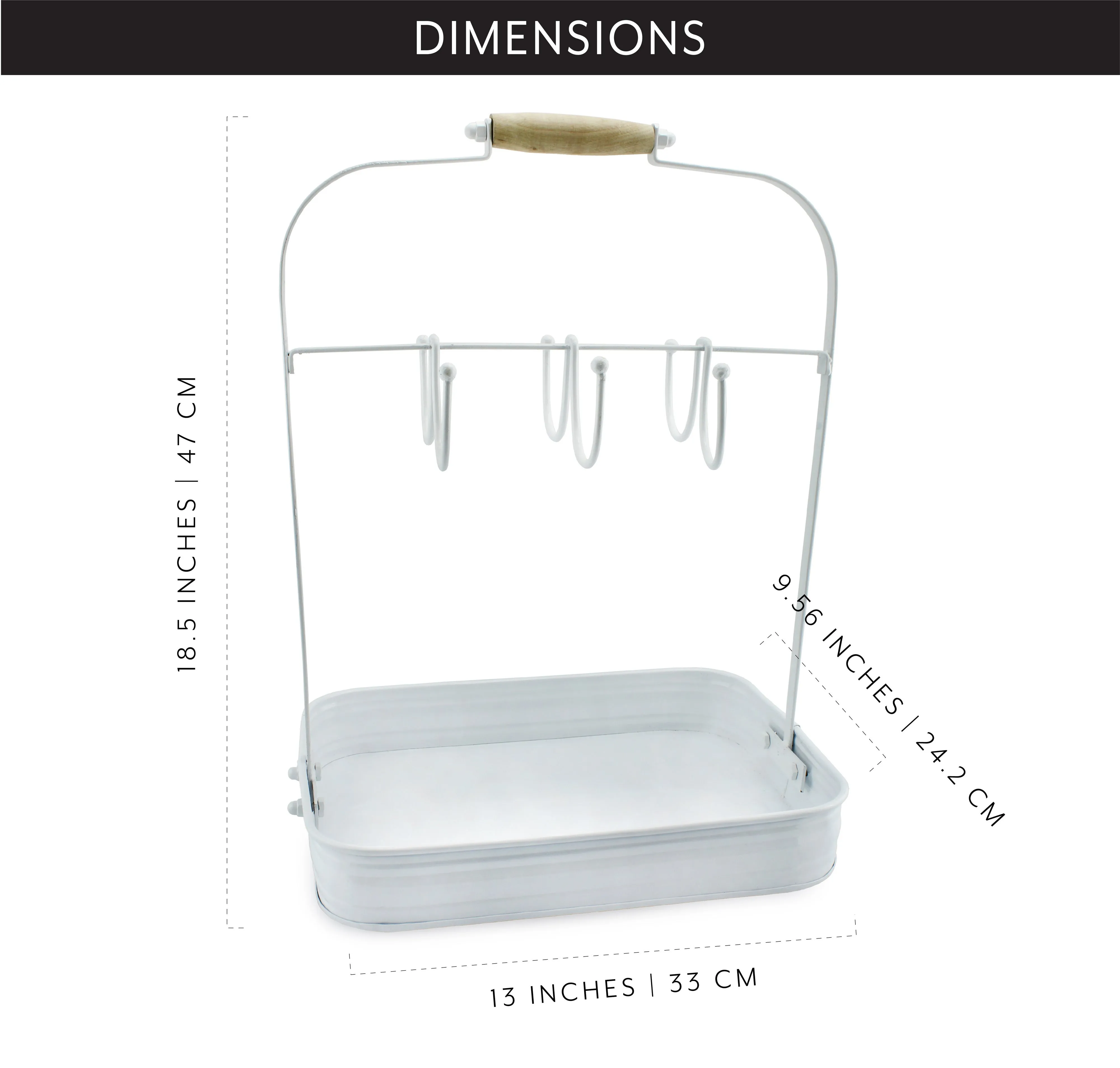 Enamelware Coffee Mug Rack