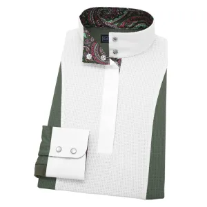 Essex Classics Ladies Green Luna Performance Paisley Show Shirt