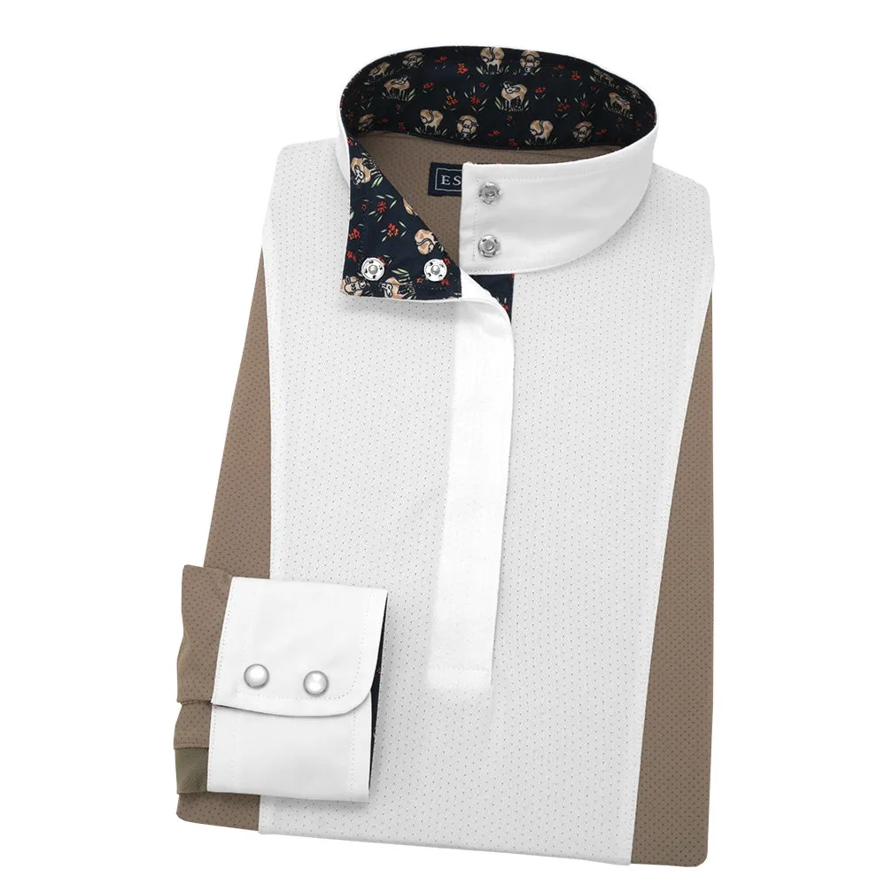 Essex Classics Ladies Luna Performance Happy Cows Tan Shirt