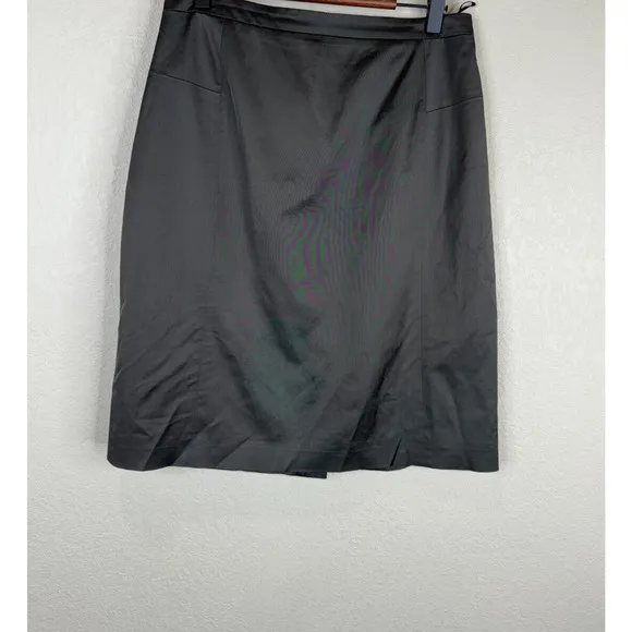 Etro Women's Straight Pencil Skirt Flat Front Back Zip Black Size 44 Capsule