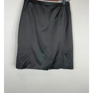 Etro Women's Straight Pencil Skirt Flat Front Back Zip Black Size 44 Capsule