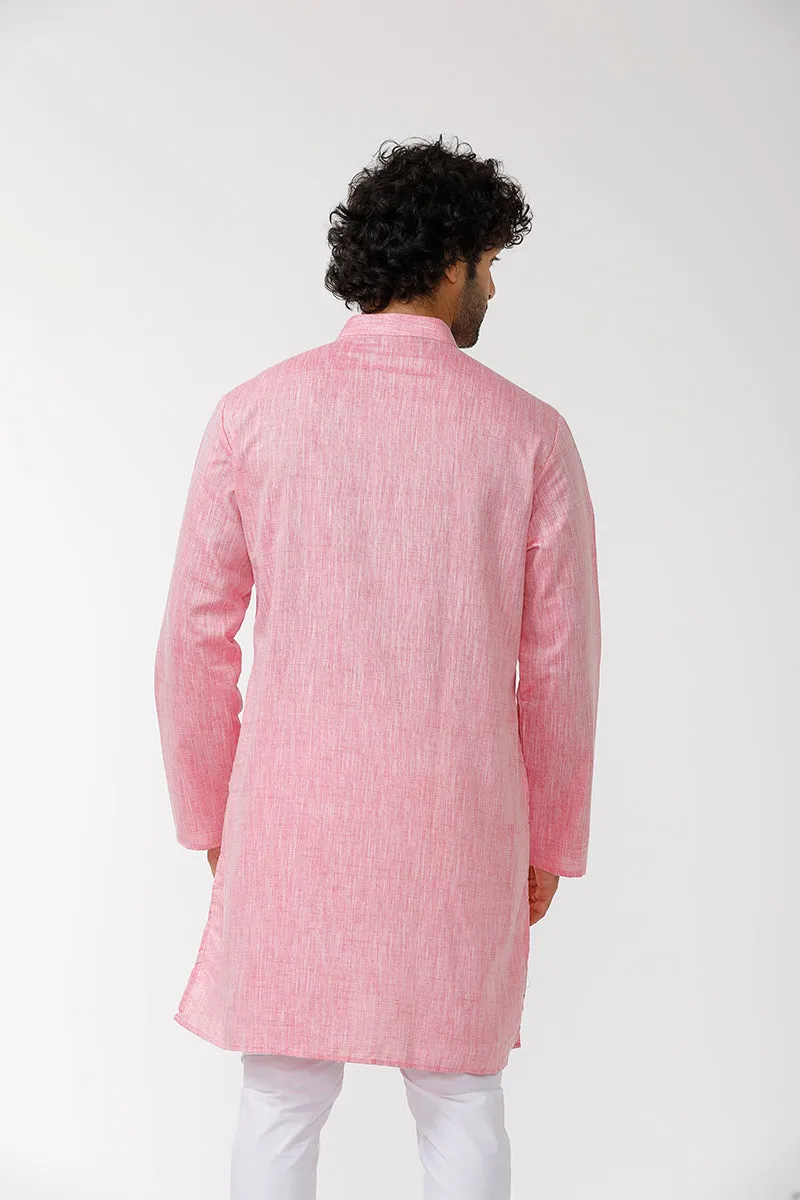 Exotic - Pink Long Kurta For Mens | Uathaym