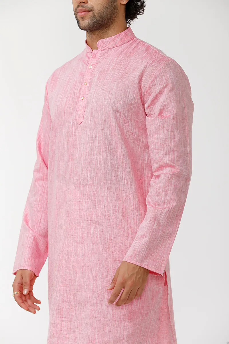 Exotic - Pink Long Kurta For Mens | Uathaym