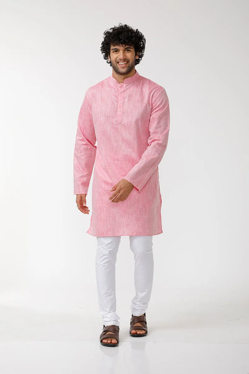 Exotic - Pink Long Kurta For Mens | Uathaym