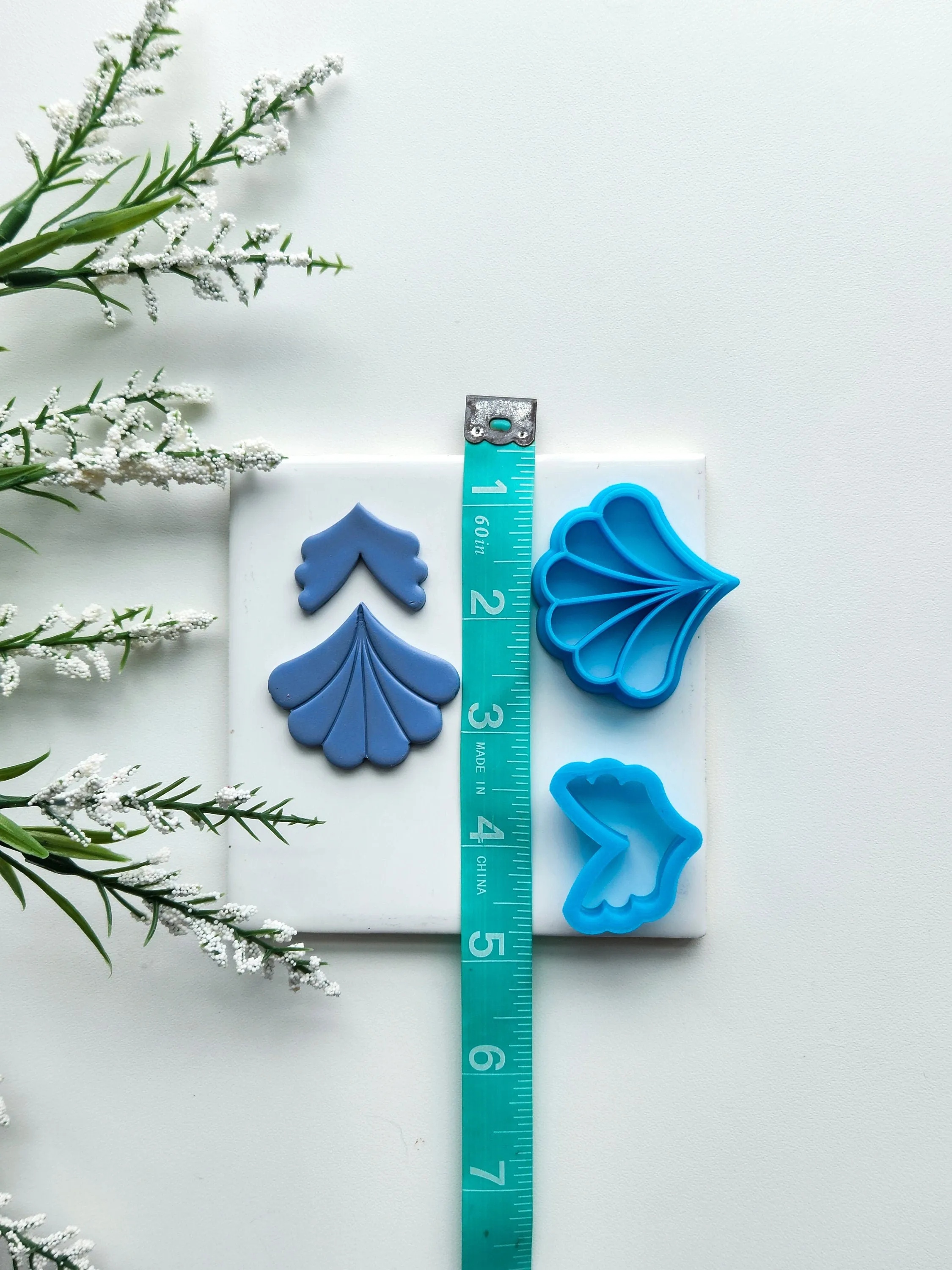 Fan Leaf Set | Floral Polymer Clay Cutter Set