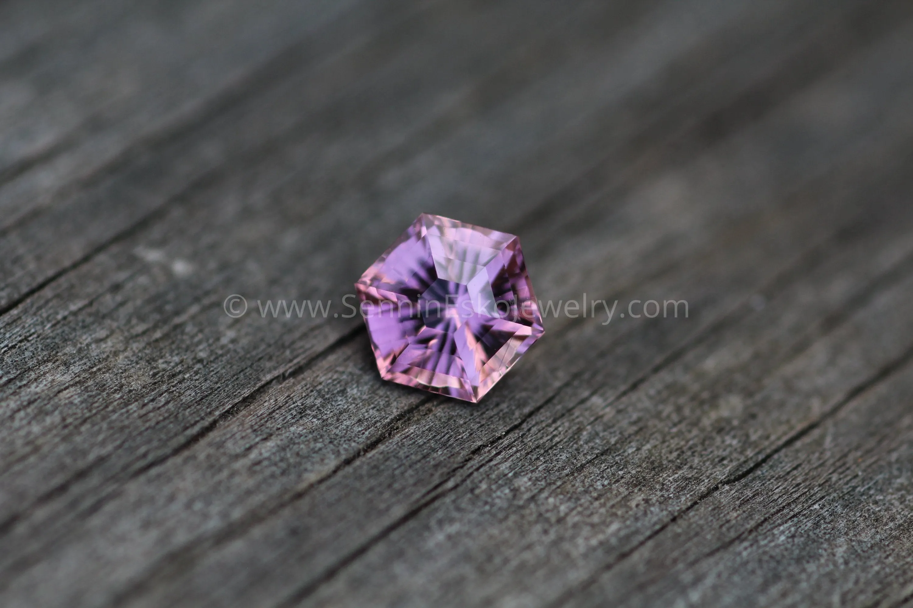 Fantasy Cut Pink Tourmaline - 8.4mm - 1.75 ct - Precision Cut Gemstone Hexagon Tourmaline - Congo Tourmaline