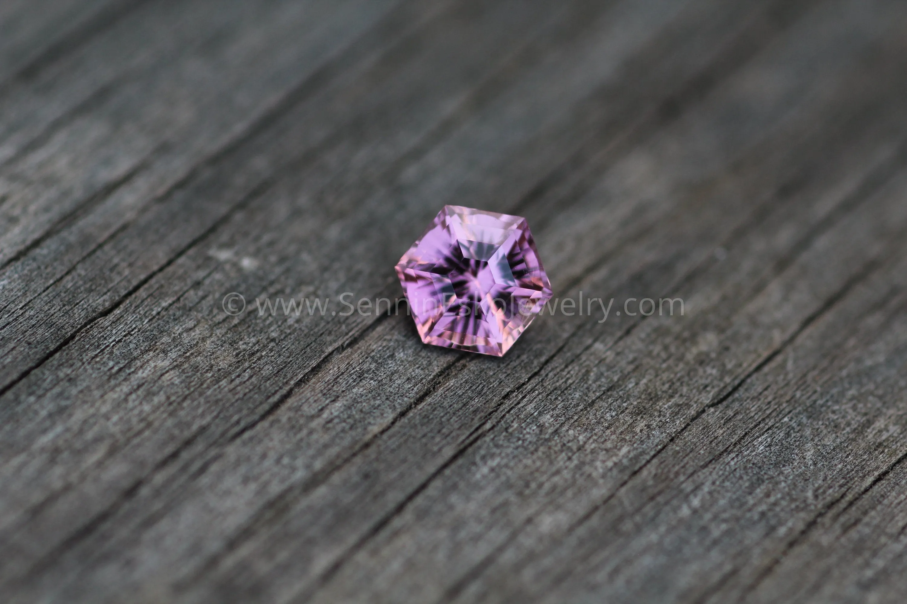 Fantasy Cut Pink Tourmaline - 8.4mm - 1.75 ct - Precision Cut Gemstone Hexagon Tourmaline - Congo Tourmaline