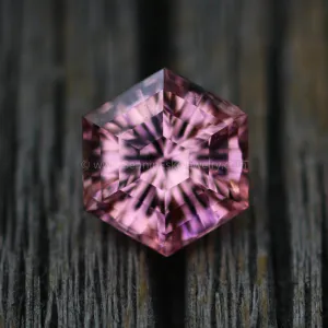 Fantasy Cut Pink Tourmaline - 8.4mm - 1.75 ct - Precision Cut Gemstone Hexagon Tourmaline - Congo Tourmaline