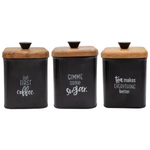 Farmhouse Black Enamelware Canisters (Case of 12)