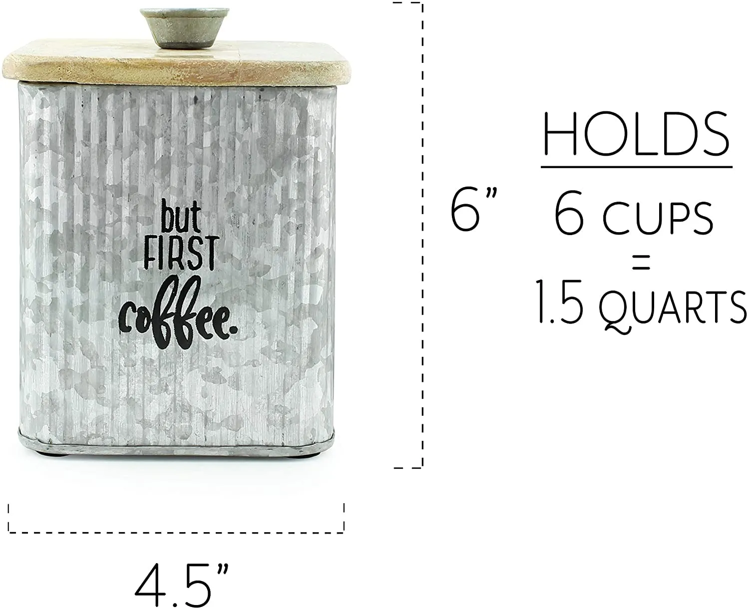 Farmhouse Galvanized Canisters (Case of 12 Sets)
