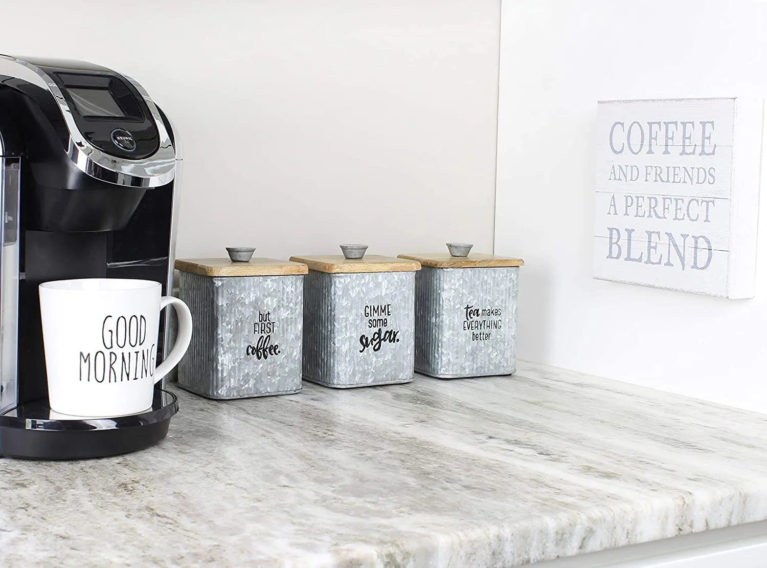 Farmhouse Galvanized Canisters (Case of 12 Sets)