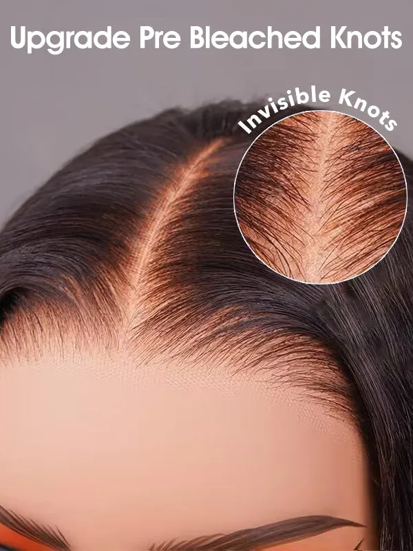Flash Sale Wavymy TikTok Viral Layered Cut Pre-bleached Wear Go Wigs 180% Density Straight  4x6 HD Lace Closure Wigs 100% Human Hair