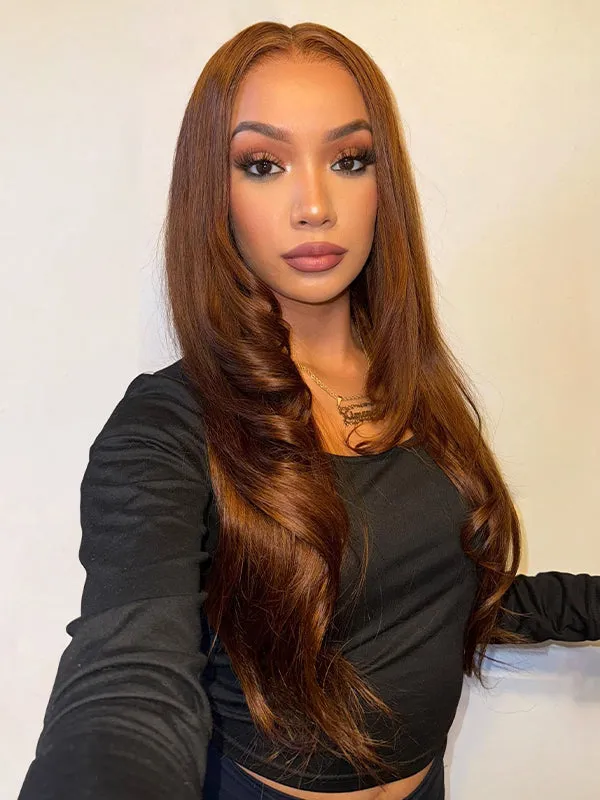 Flash Sale Wavymy TikTok Viral Layered Cut Pre-bleached Wear Go Wigs 180% Density Straight  4x6 HD Lace Closure Wigs 100% Human Hair