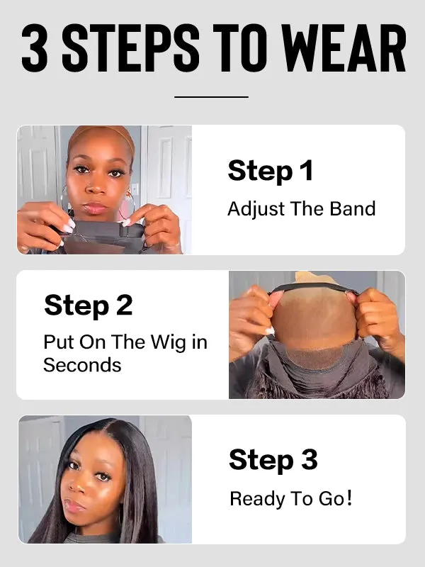 Flash Sale Wavymy TikTok Viral Layered Cut Pre-bleached Wear Go Wigs 180% Density Straight  4x6 HD Lace Closure Wigs 100% Human Hair
