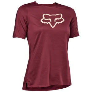 Fox Womens Flexair Ss Jersey [Dark Maroon]