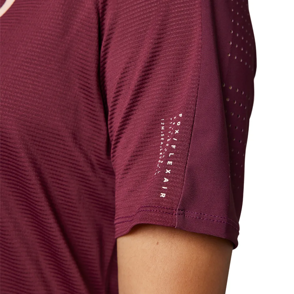 Fox Womens Flexair Ss Jersey [Dark Maroon]