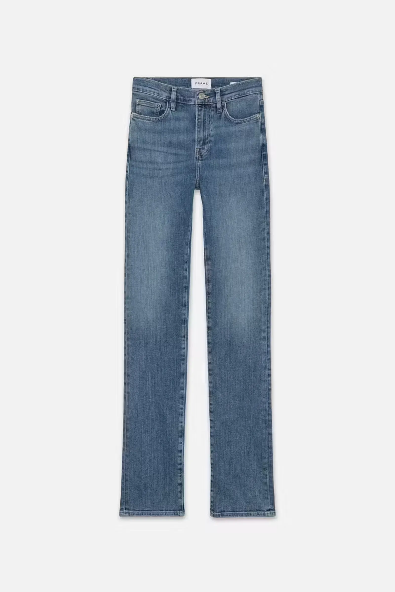 Frame Le High Straight Denim in Daphne Blue