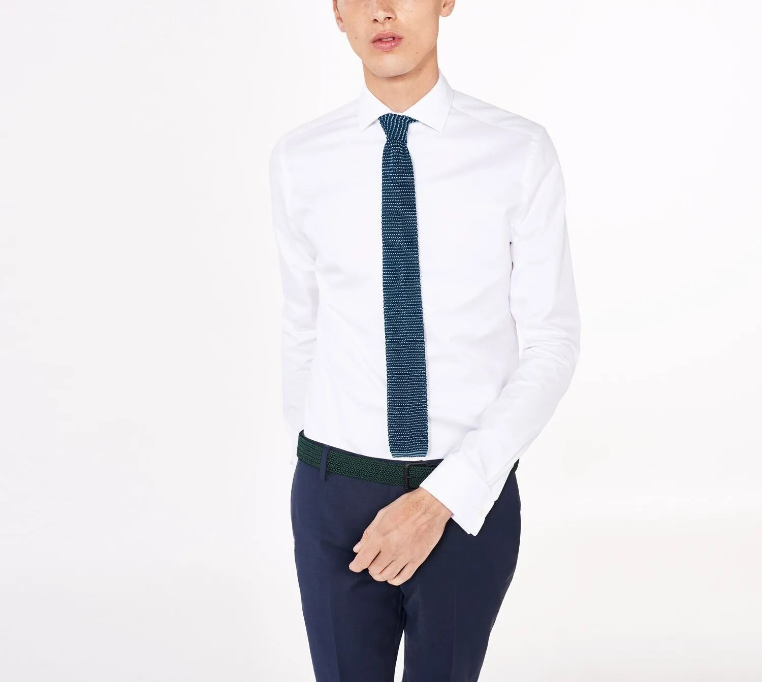 GANT DIAMOND G Men's Fitted Luxe Solid Twill Shirt 385007 Size 39 $225 NWT