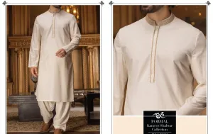 Gents Formal Shalwar Kameez in light Color - Men12