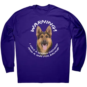 German Shepherd Warning Long Sleeve T-Shirt