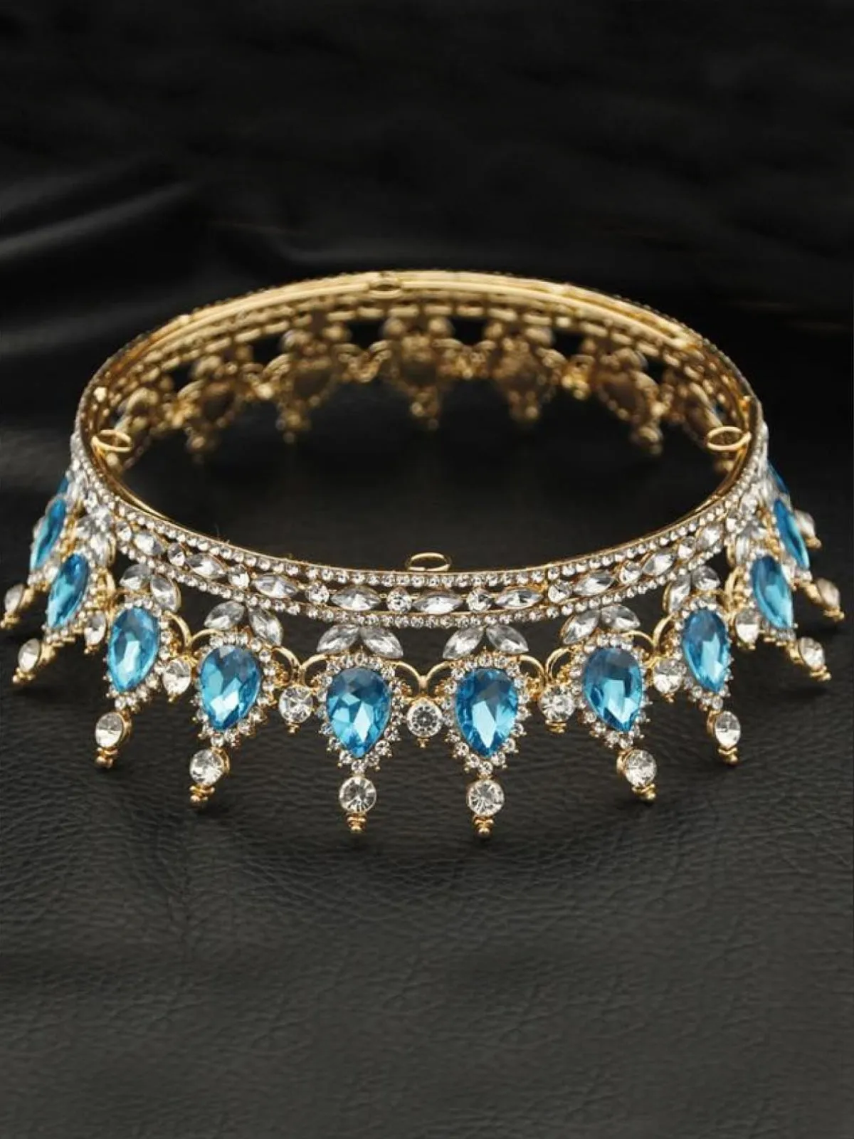Girls Arabian Nights Princess Gold Crystal Crown