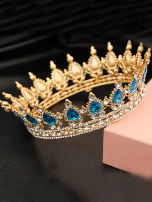 Girls Arabian Nights Princess Gold Crystal Crown
