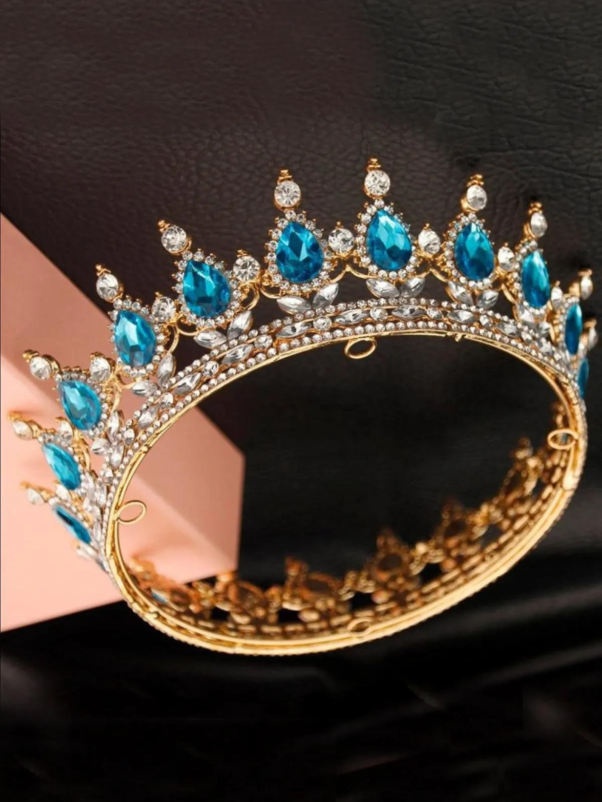Girls Arabian Nights Princess Gold Crystal Crown