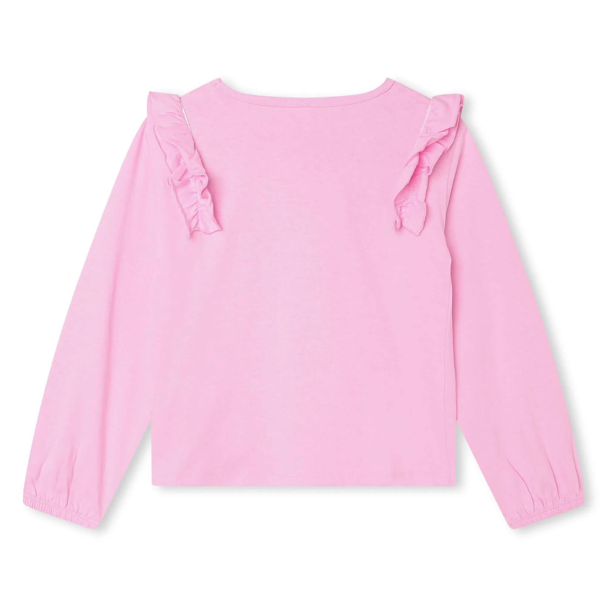 Girls Pink Frill T-Shirt