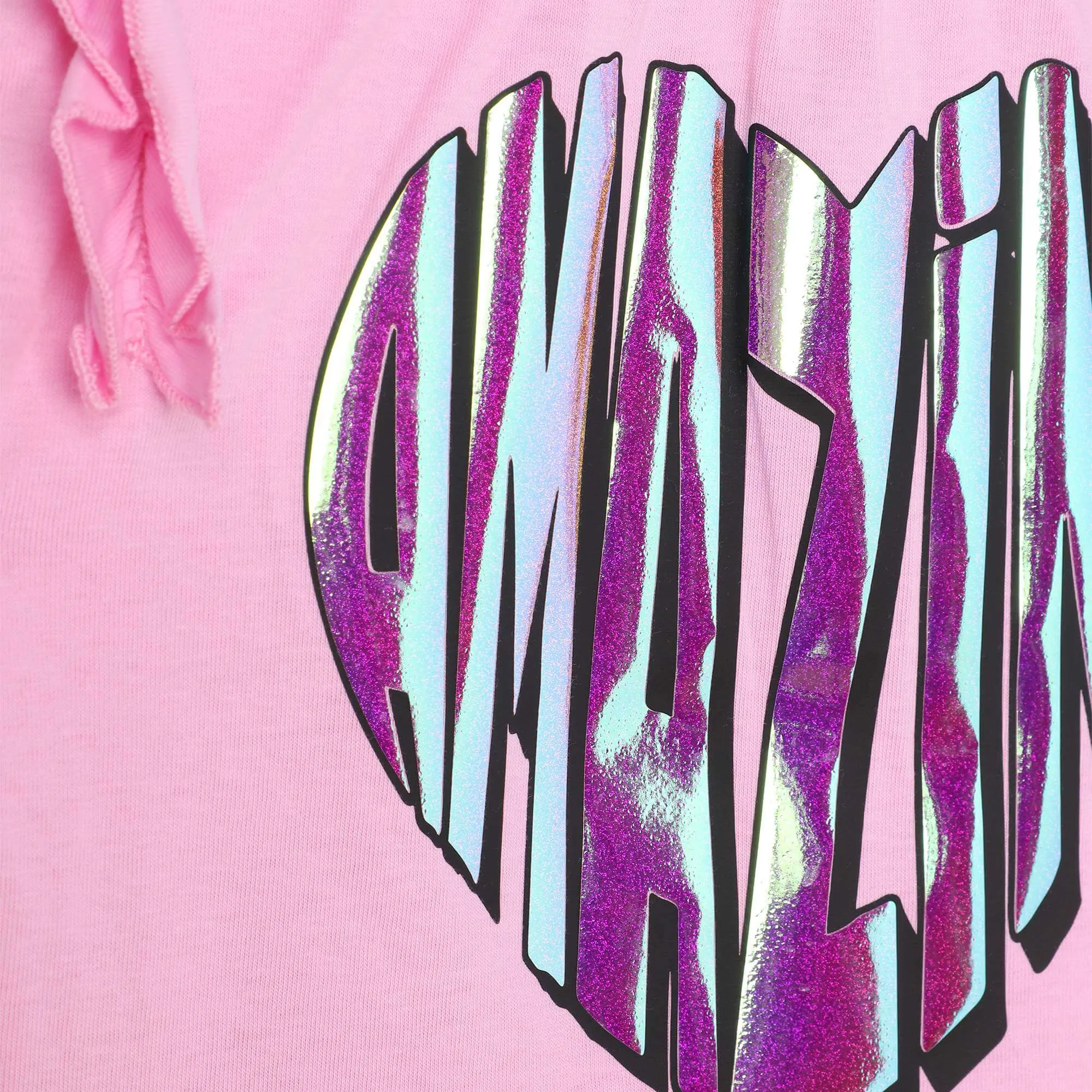 Girls Pink Frill T-Shirt