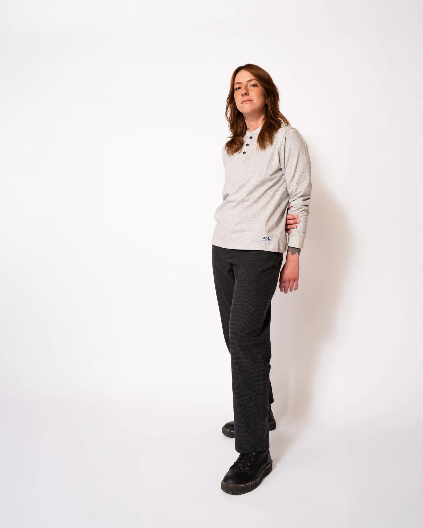 Grey Long Sleeve Henley