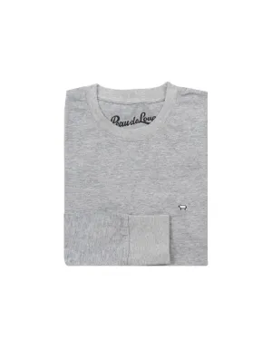 Heather Grey Long Sleeve Crew