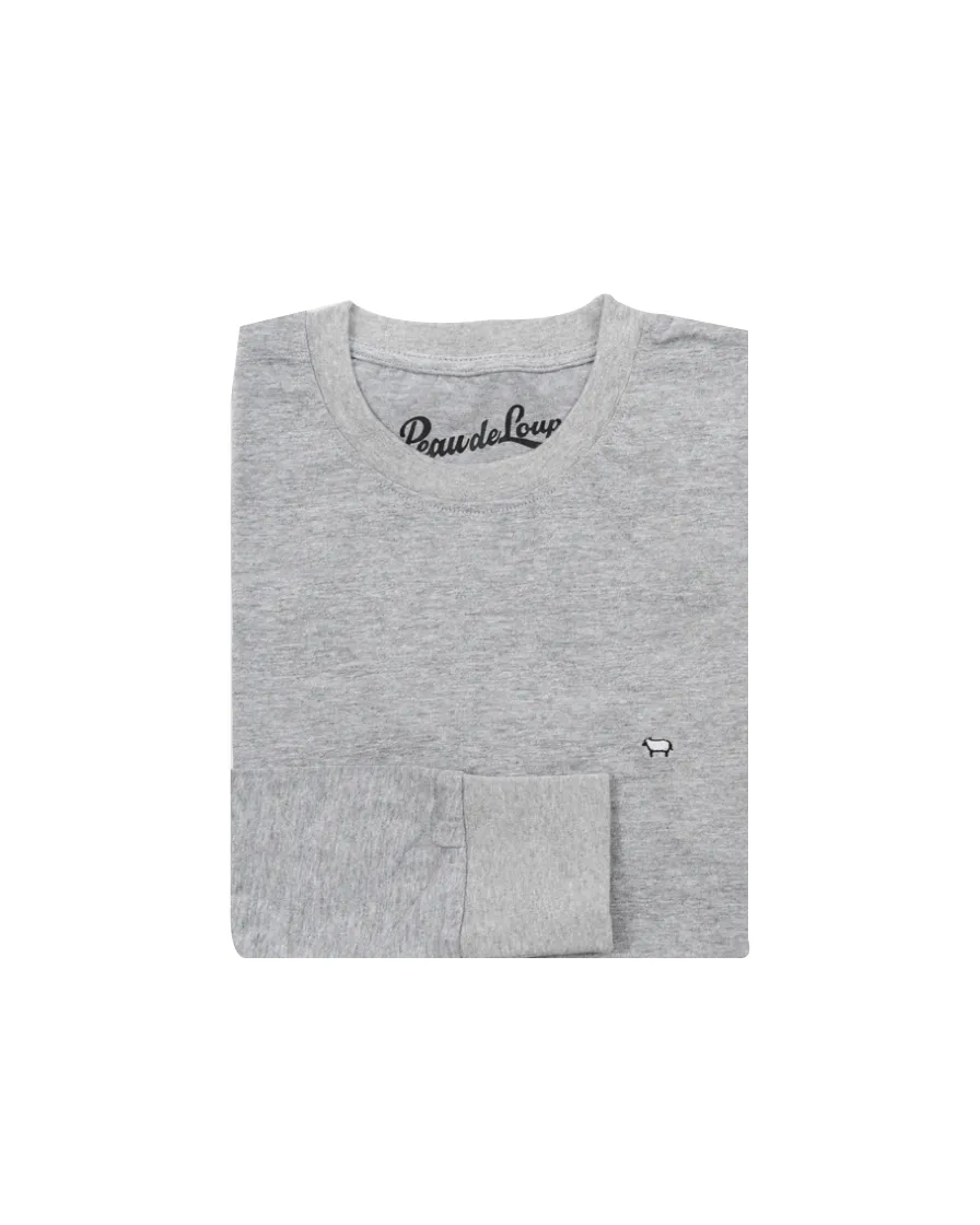 Heather Grey Long Sleeve Crew