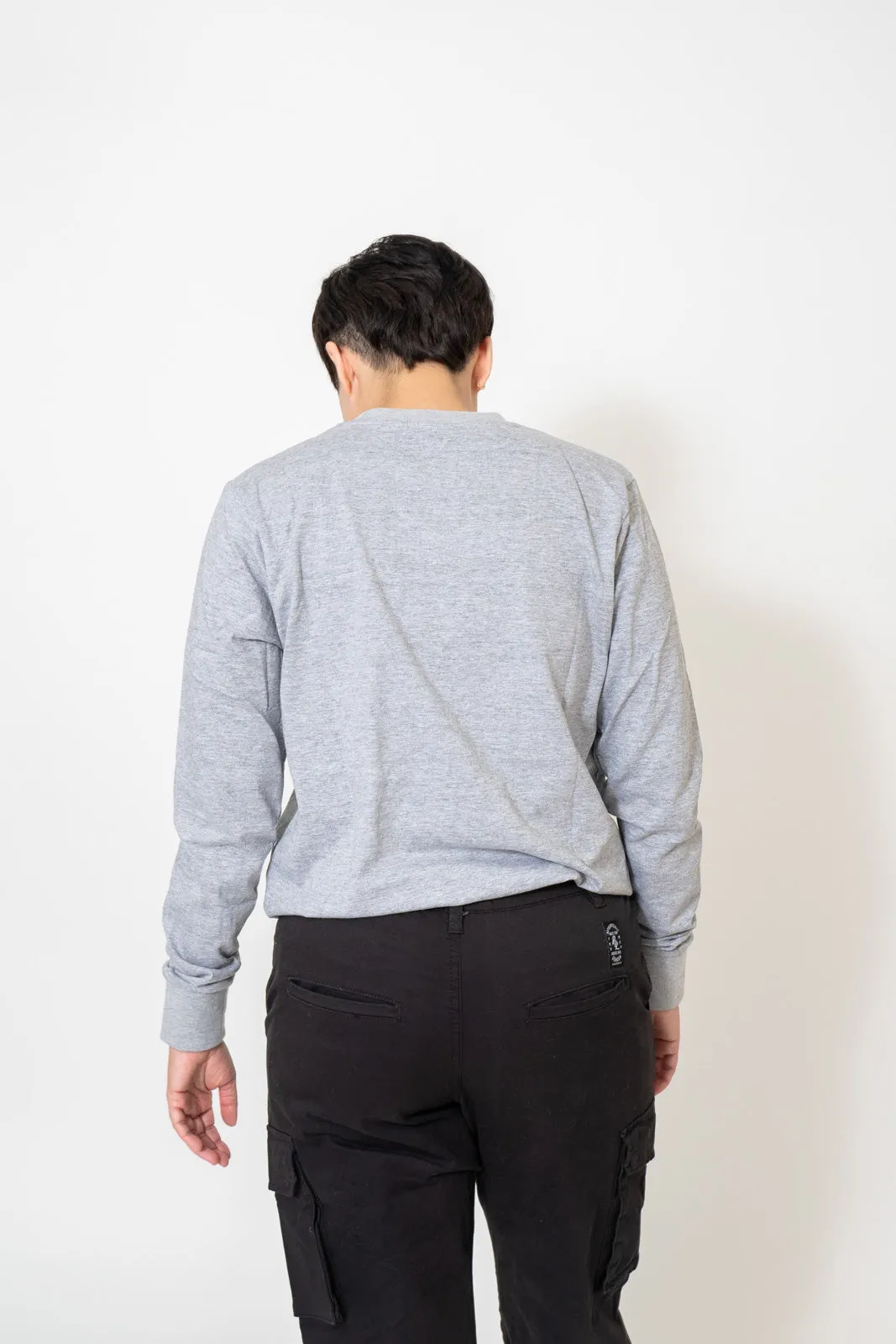 Heather Grey Long Sleeve Crew