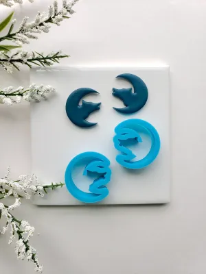 Howling Wolf Set | Fall Clay Cutter